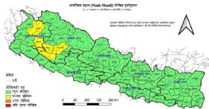 २७ जिल्लामा बाढीको मध्यम जोखिम, आज राति बागमतीमा ठूलो वर्षाको सम्भावना